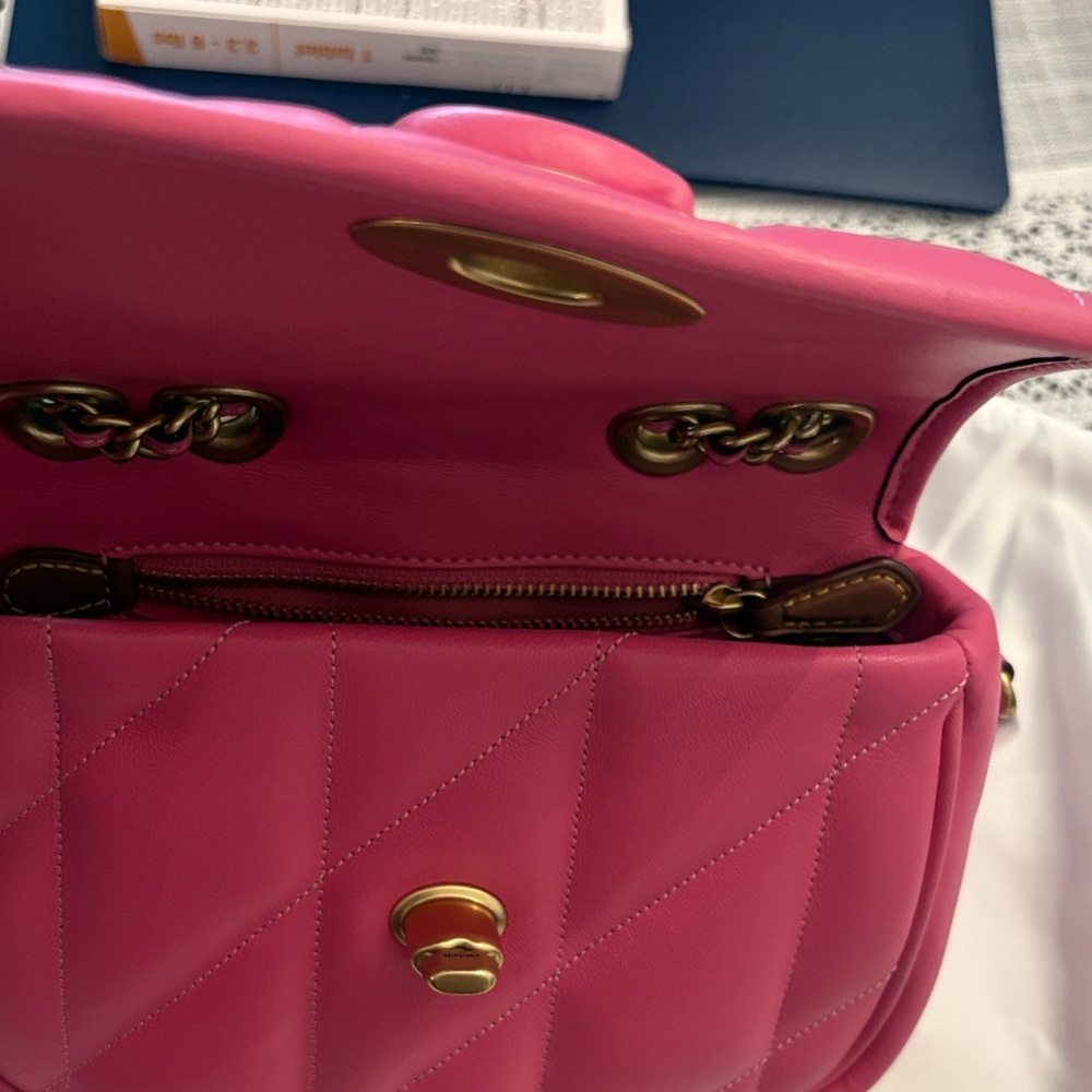 Coach Fuchsia Quilted Crossbody Bag - Picture 11 of 11